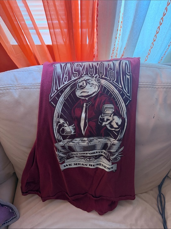 Nasty Pig Other - Nasty Pig Maroon Graphic Tank Top with White Print